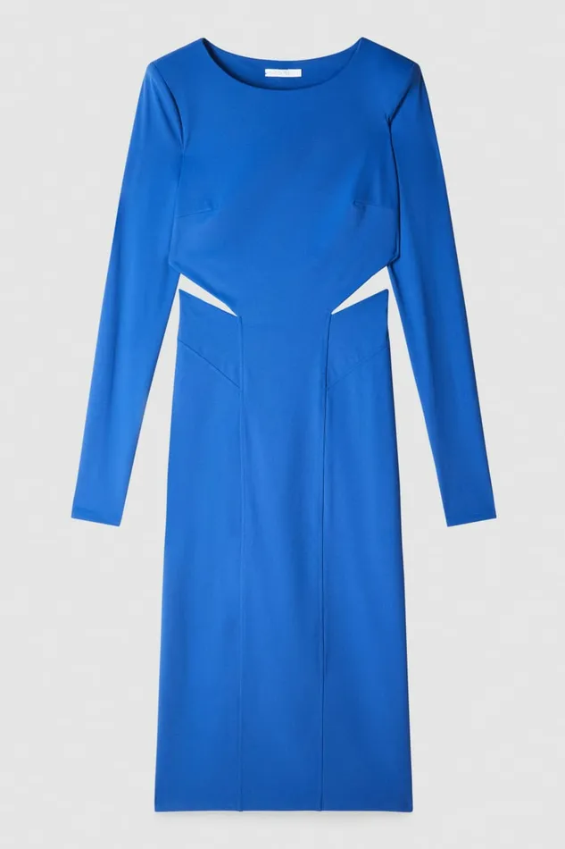 Patrizia Pepe Dresses Midi Dress With Slash Blue 8211 Women