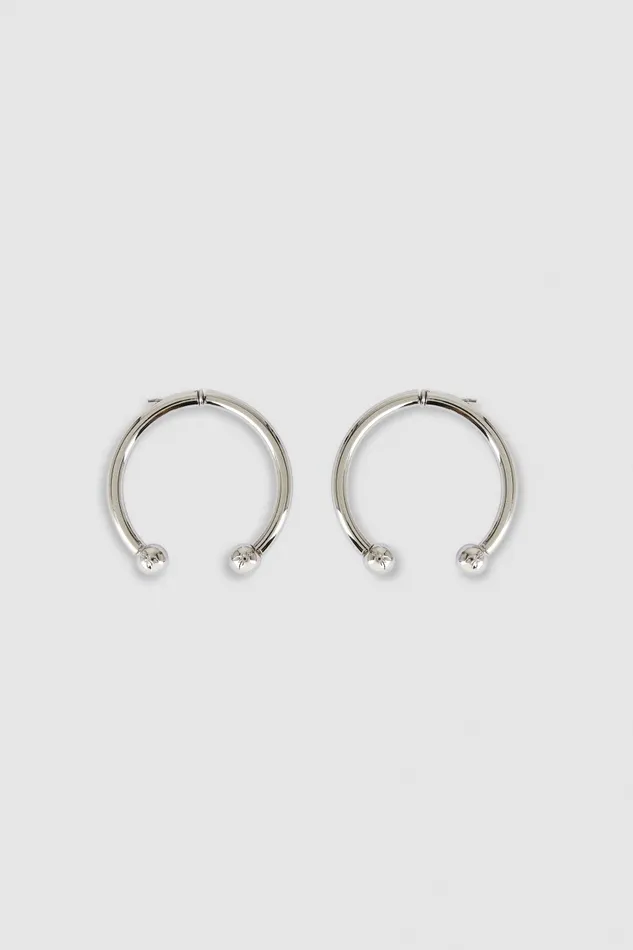Patrizia Pepe Earrings Piercing Hoop Earrings Silver 8211 Women