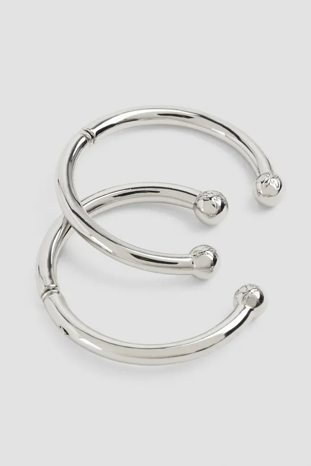 Patrizia Pepe Earrings Piercing Hoop Earrings Silver 8211 Women