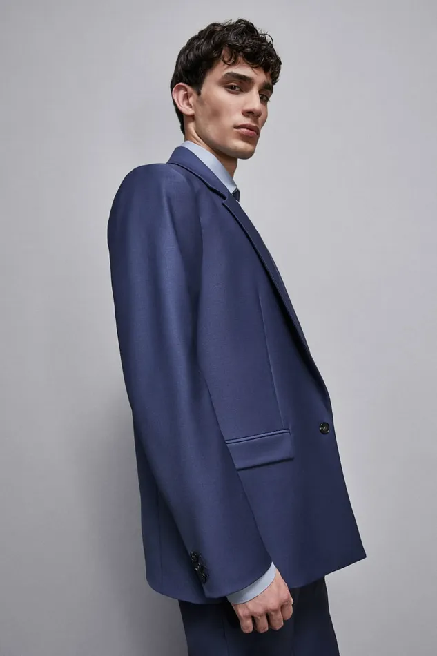 Patrizia Pepe Jackets Single Breasted Lined Jacket Blue 8211 Men