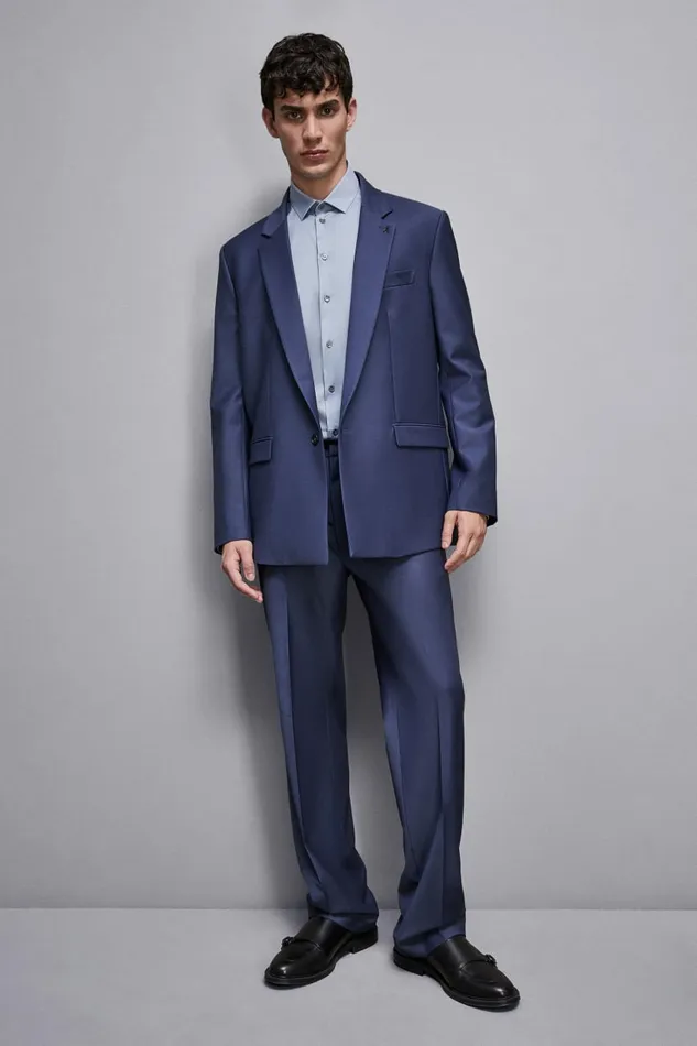 Patrizia Pepe Jackets Single Breasted Lined Jacket Blue 8211 Men