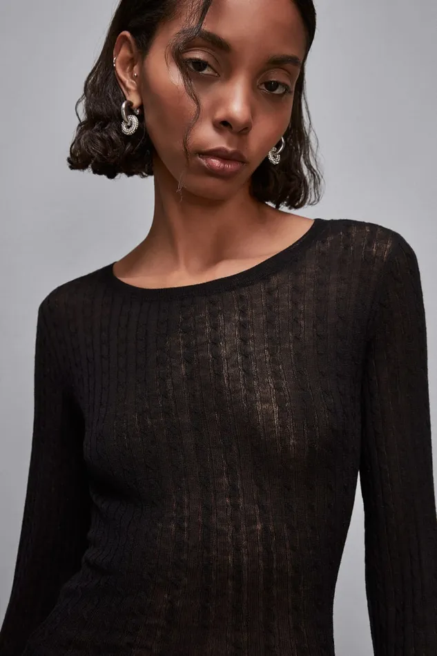 Patrizia Pepe Knitwear Super Light Sweater Black 8211 Women
