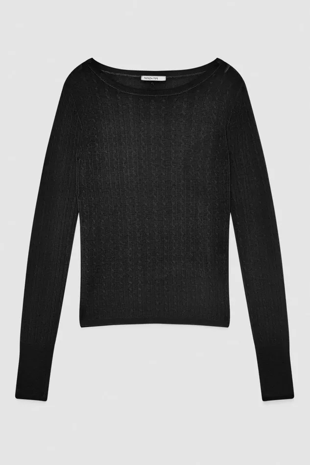 Patrizia Pepe Knitwear Super Light Sweater Black 8211 Women