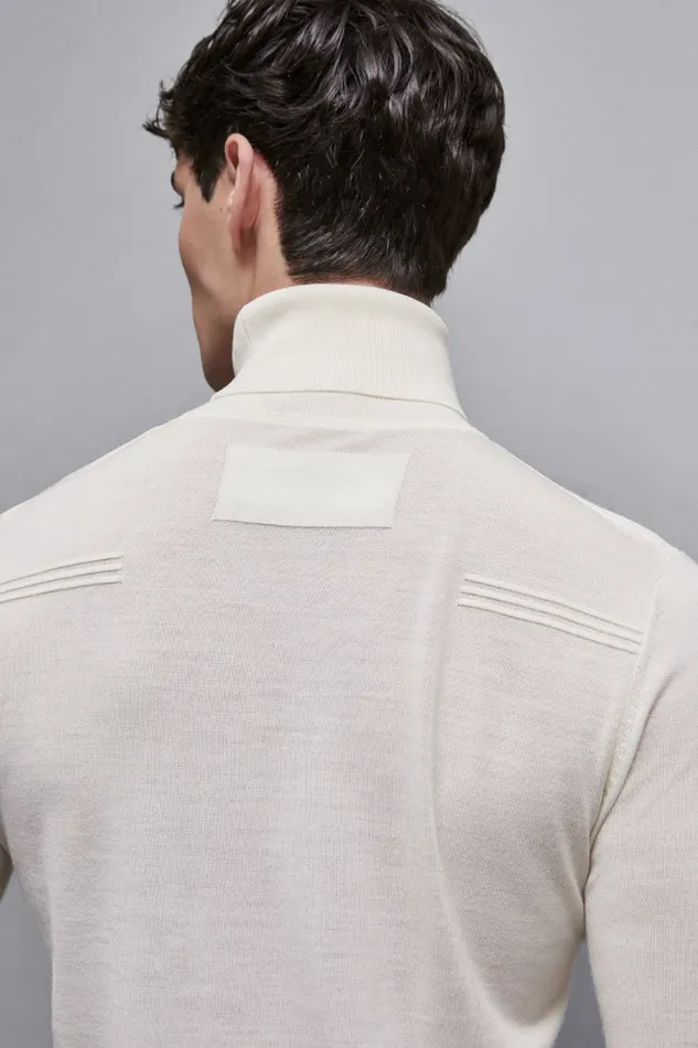 Patrizia Pepe Knitwear Turtleneck Sweater White 8211 Men