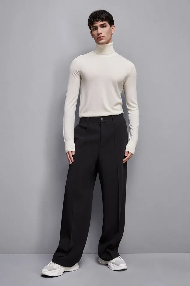Patrizia Pepe Knitwear Turtleneck Sweater White 8211 Men