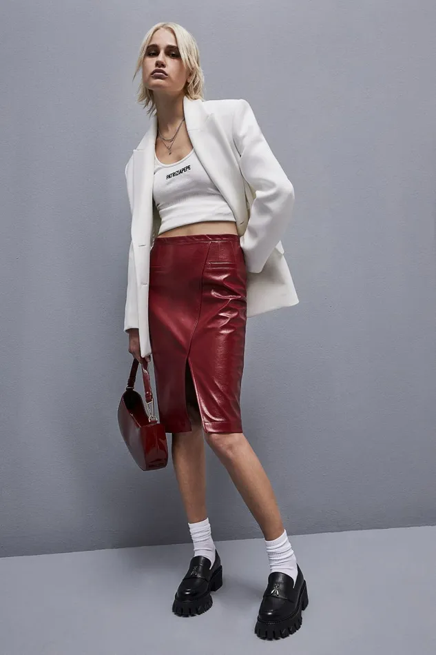 Patrizia Pepe Outerwear DoubleBreasted Over Peacoat White 8211 Women