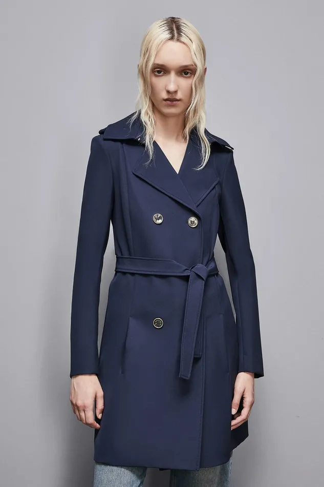Patrizia Pepe Outerwear Trench Blue 8211 Women