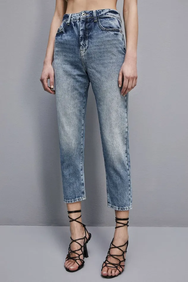 Patrizia Pepe Pants and Jeans High Waist Denim Pants Light Blue 8211 Women