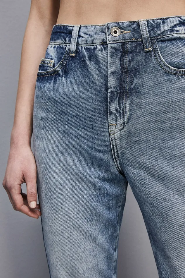 Patrizia Pepe Pants and Jeans High Waist Denim Pants Light Blue 8211 Women