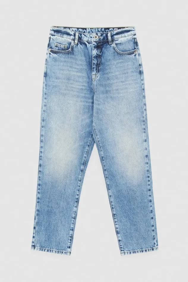 Patrizia Pepe Pants and Jeans High Waist Denim Pants Light Blue 8211 Women