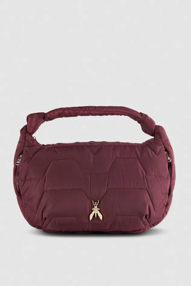 Patrizia Pepe Shoppers Nylon Shoulder Bag With Zipper Purple 8211 Women