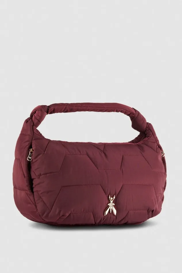 Patrizia Pepe Shoppers Nylon Shoulder Bag With Zipper Purple 8211 Women