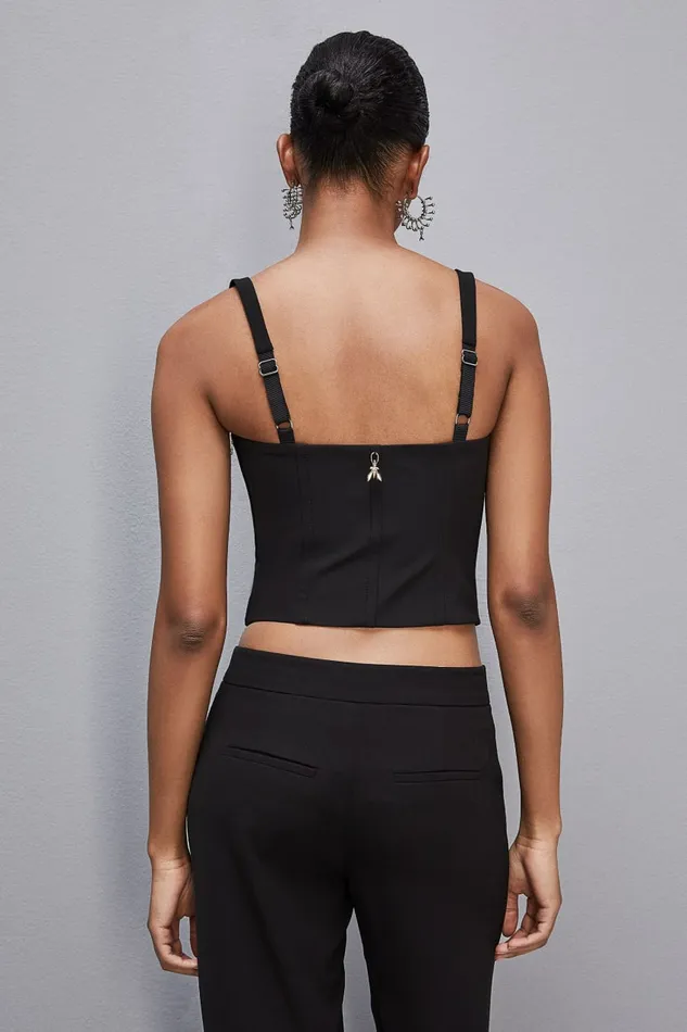 Patrizia Pepe Tailleur Bustier Top Black 8211 Women