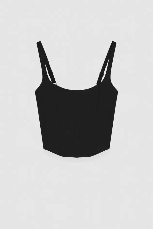 Patrizia Pepe Tailleur Bustier Top Black 8211 Women