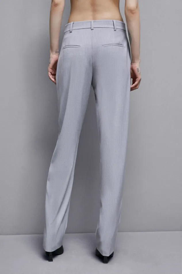 Patrizia Pepe Tailleur Regular Fit Viscose Pants Grey 8211 Women