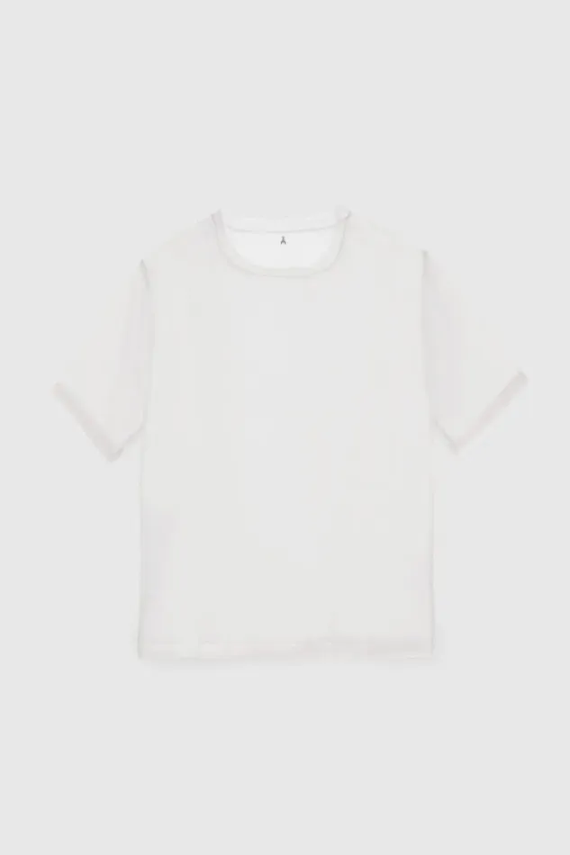 Patrizia Pepe Tops and Shirts Boxy Short Sleeve TShirt With Raw Cut Hem White 8211 Men