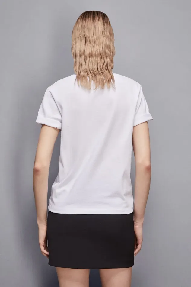 Patrizia Pepe Tops TShirt With Slogan White 8211 Women