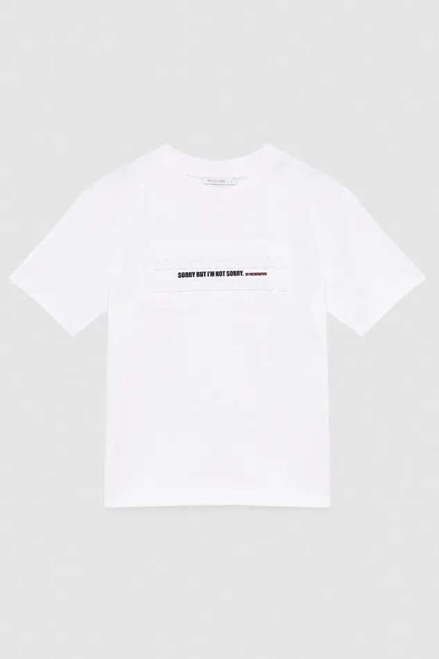 Patrizia Pepe Tops TShirt With Slogan White 8211 Women