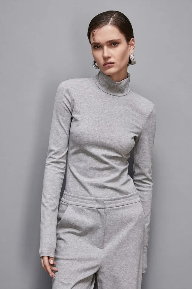 Patrizia Pepe Tops Turtleneck Grey 8211 Women