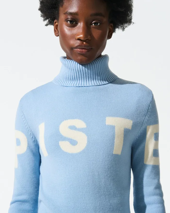 Perfect Moment Piste Merino Wool Sweater Bluebird Blue Women Tops