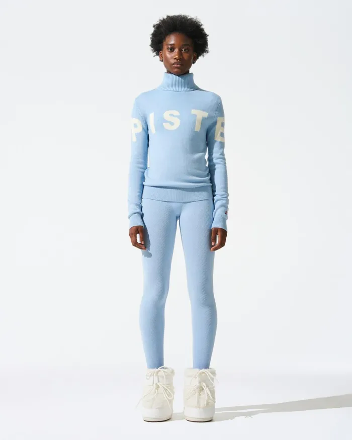 Perfect Moment Piste Merino Wool Sweater Bluebird Blue Women Tops