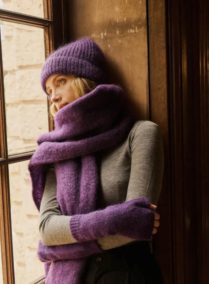 Petite Mendigote Jackets and Coats Alison Beanie Purple 8211 Women