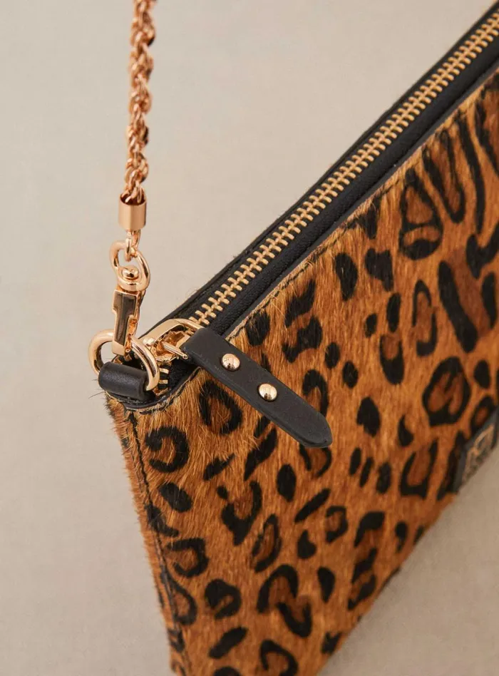 Petite Mendigote Leather Bags Fw24 Sac Serion Pony Leopard 8211 Women