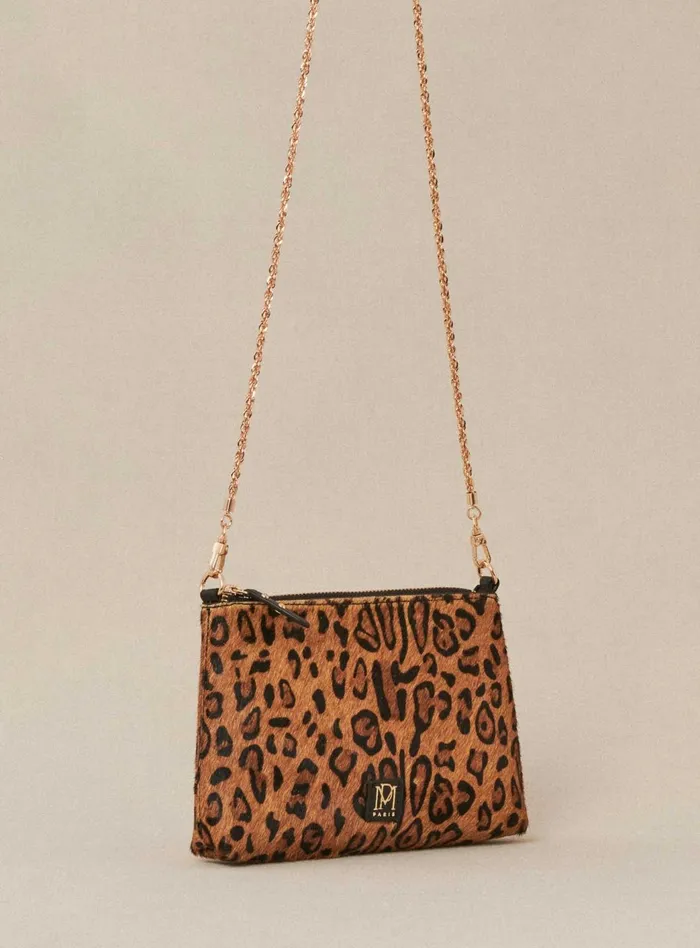 Petite Mendigote Leather Bags Fw24 Sac Serion Pony Leopard 8211 Women