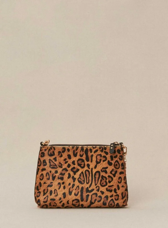 Petite Mendigote Leather Bags Fw24 Sac Serion Pony Leopard 8211 Women