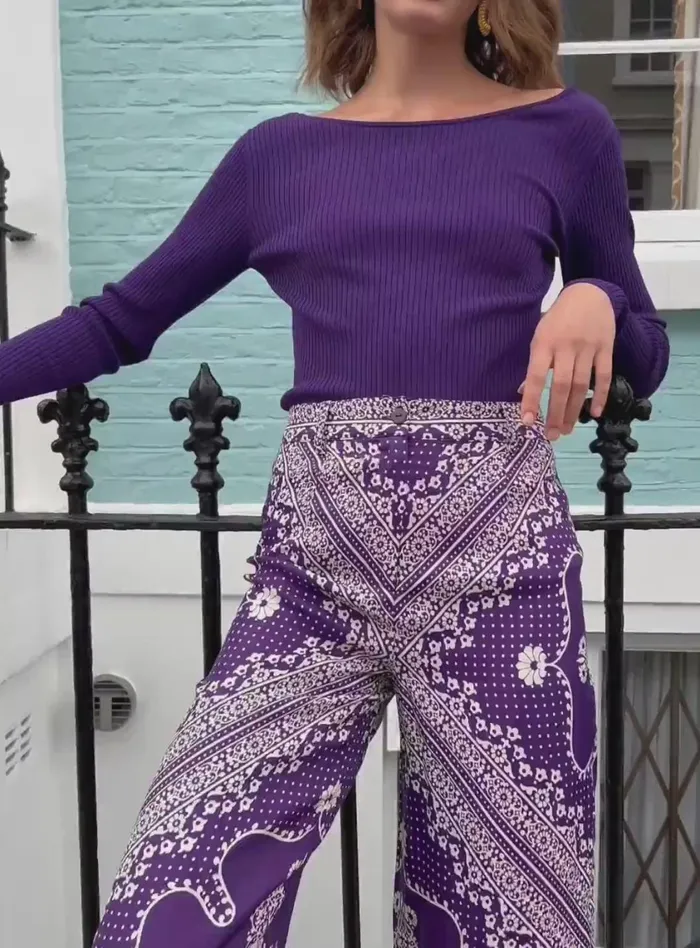Petite Mendigote Pants Pauline Pants Purple 8211 Women