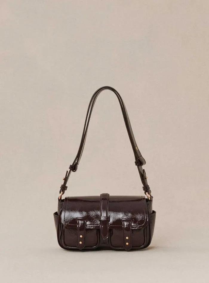 Petite Mendigote Shoulder Bags Steve Mini Bag Burgundy Varnish 8211 Women