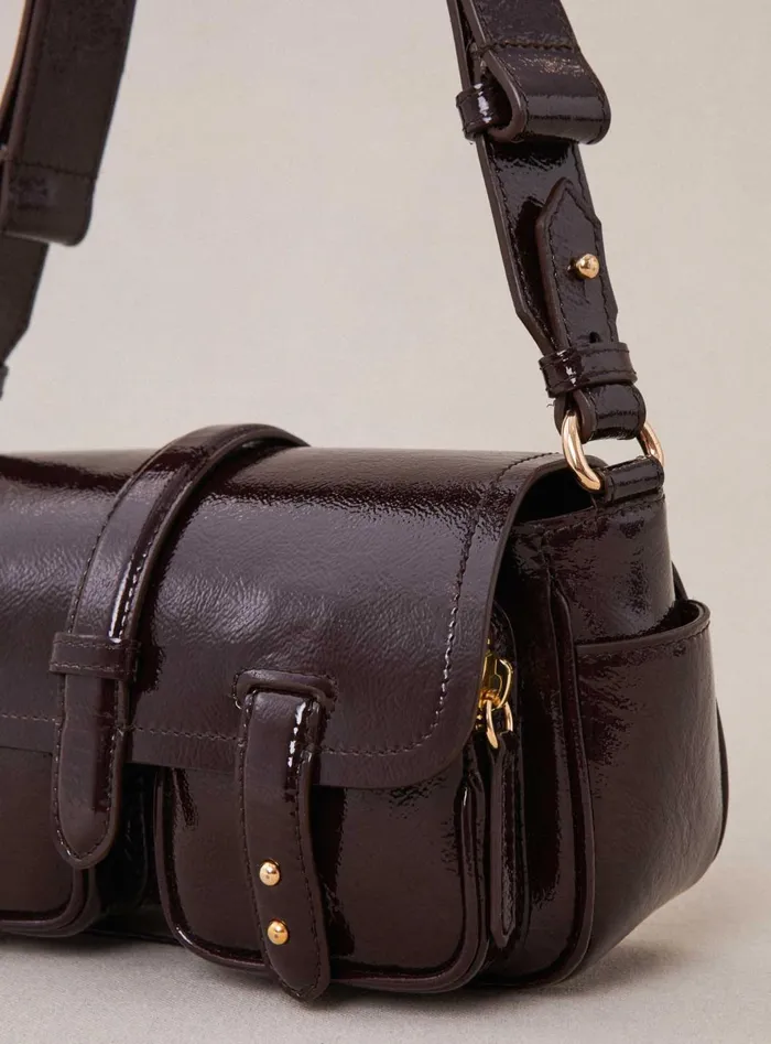 Petite Mendigote Shoulder Bags Steve Mini Bag Burgundy Varnish 8211 Women