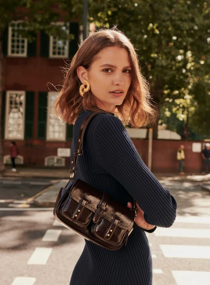 Petite Mendigote Shoulder Bags Steve Mini Bag Burgundy Varnish 8211 Women
