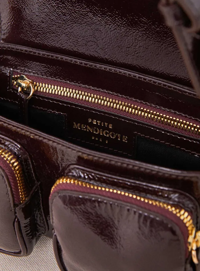 Petite Mendigote Shoulder Bags Steve Mini Bag Burgundy Varnish 8211 Women