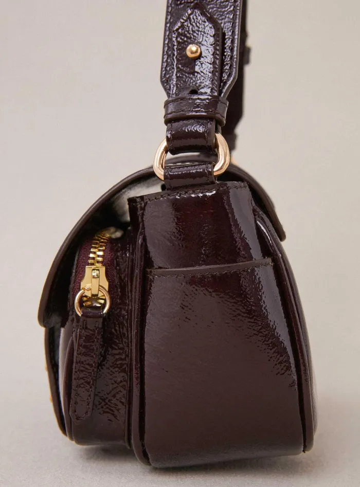 Petite Mendigote Shoulder Bags Steve Mini Bag Burgundy Varnish 8211 Women