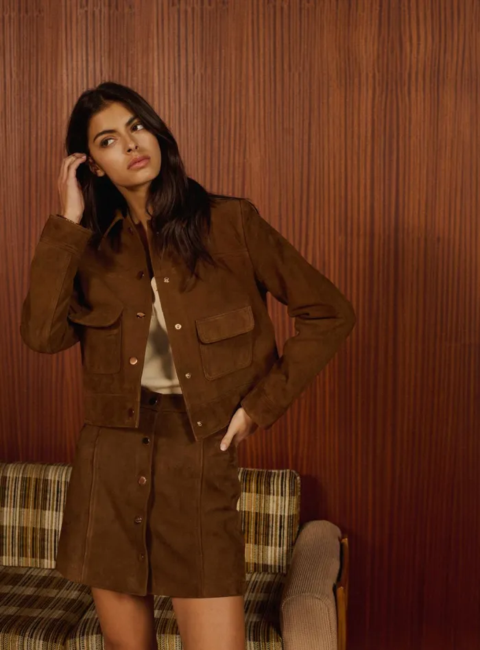 Petite Mendigote Skirts and Shorts Fw24 Jupe En Cuir Jilia Brown 8211 Women
