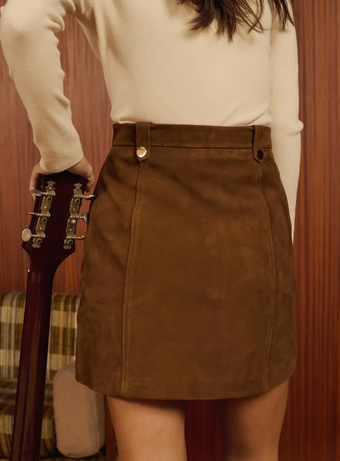 Petite Mendigote Skirts and Shorts Fw24 Jupe En Cuir Jilia Brown 8211 Women