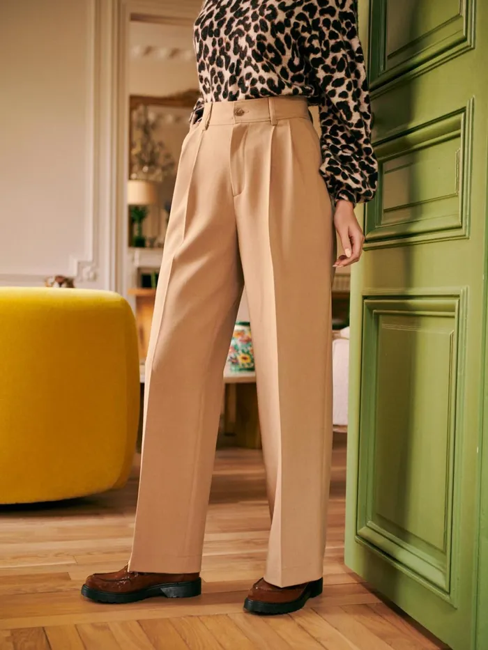 Petite Mendigote Tailors Fw24 Pantalon Paddy A Pinces Larges Beige 8211 Women