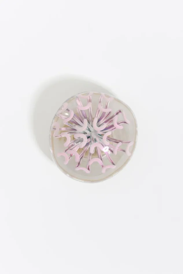 Pink Bubble Chrysanthemum Charm Pastel Pink Women Bimba Y Lola Bag Charms