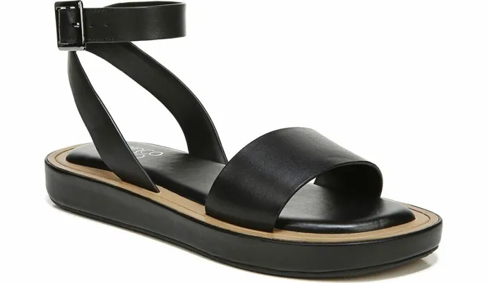 Platform Women Franco Sarto Franco Eden Platform Sandal Black Leather