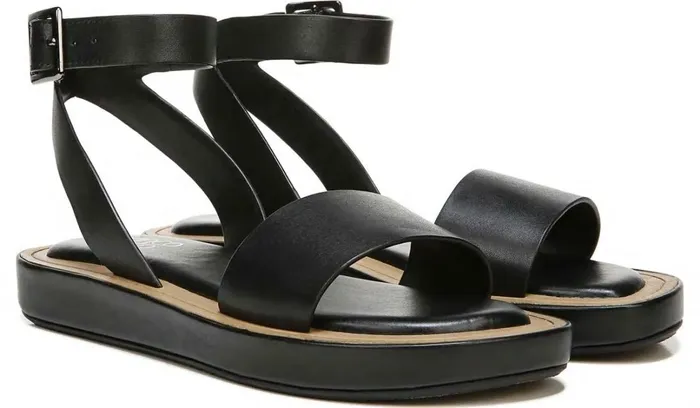 Platform Women Franco Sarto Franco Eden Platform Sandal Black Leather