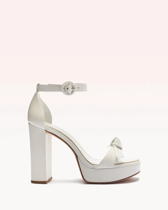 Platforms Women Alexandre Birman White Platform Sandals For Wedding 8211 Clarita Platform Bridal 120 8211 Alexandre Birman Bridal White andamp Golden Platforms Women Alexandre Birman White Platform Sandals For Wedding 8211 Clarita Platform Bridal 120 8211 Alexandre Birman Bridal White andamp Golden