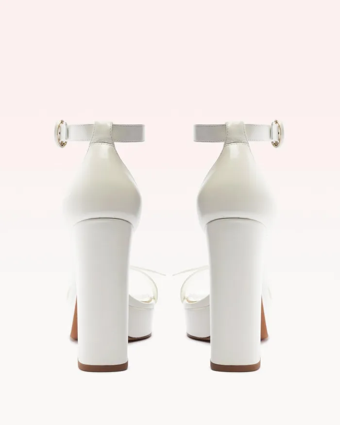 Platforms Women Alexandre Birman White Platform Sandals For Wedding 8211 Clarita Platform Bridal 120 8211 Alexandre Birman Bridal White andamp Golden