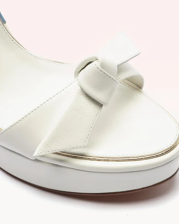Platforms Women Alexandre Birman White Platform Sandals For Wedding 8211 Clarita Platform Bridal 120 8211 Alexandre Birman Bridal White andamp Golden