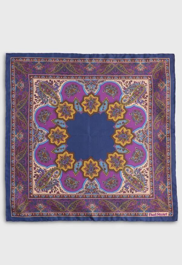 Pocket Squares Mens Silk Twill Paisley Pocket Square Navy Paulstuart Pocket Squares Mens Silk Twill Paisley Pocket Square Navy Paulstuart
