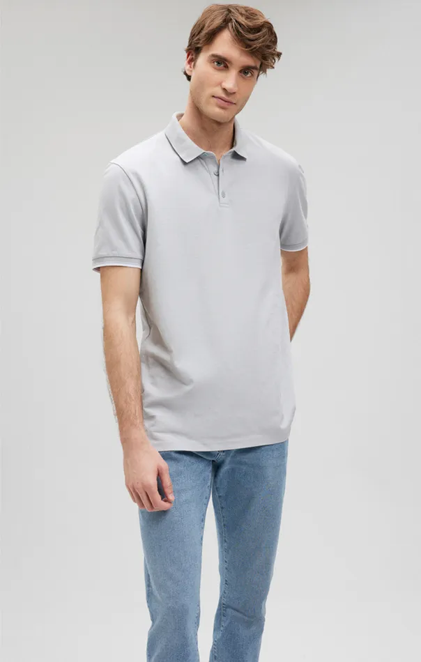 Polo Shirt In Pearl Blue Men Mavi Jeans TShirts