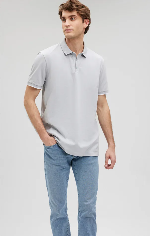 Polo Shirt In Pearl Blue Men Mavi Jeans TShirts Polo Shirt In Pearl Blue Men Mavi Jeans TShirts