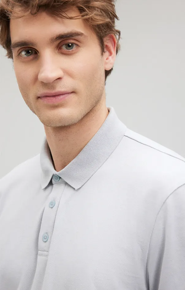 Polo Shirt In Pearl Blue Men Mavi Jeans TShirts Polo Shirt In Pearl Blue Men Mavi Jeans TShirts