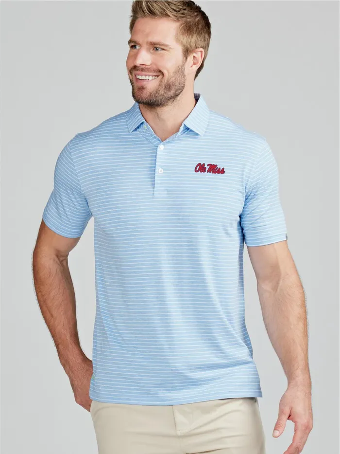 Polo Shirts Men Tasc Performance Cloud Polo 8211 Brookline Stripe 8211 Ole Miss