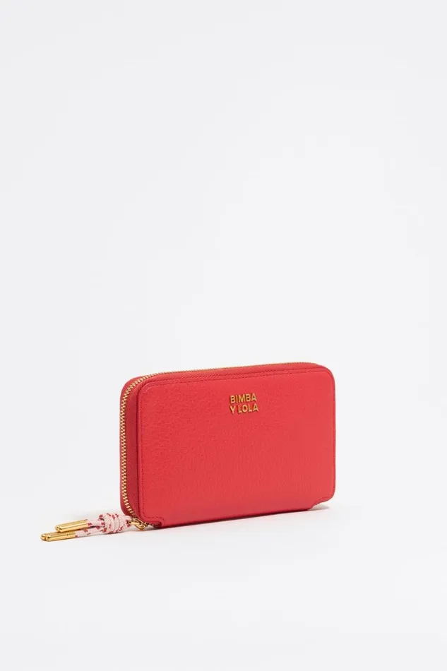 Poppy Red Leather Horizontal Wallet Poppy Red Women Bimba Y Lola Billfolds